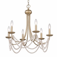Golden 7646-6 GA - Wry Lighting Serafina 6-light Chandelier in Golden Aura